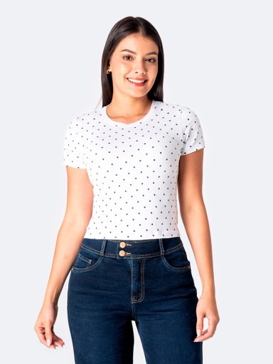 POLO MANGA CORTA LICRA MUJER PIONIER FIJJI LUNARES - 2