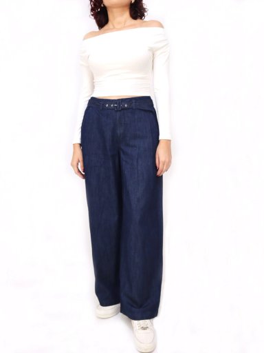 PANTALÓN ALGODÓN REGULAR MUJER KAYRA POBLET PERFECT FIT BELT