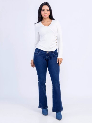 JEAN FLARE MUJER SODA BLUES POLEK