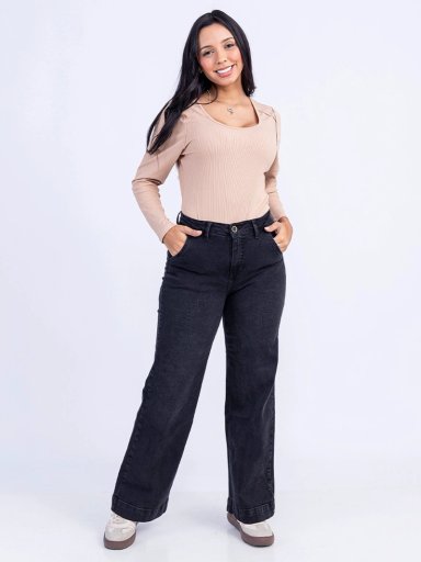 JEANS ALGODÓN WIDELEG MUJER SODA BLUES LEONIZA