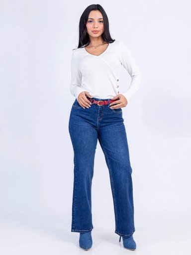 JEANS ALGODÓN WIDELEG MUJER SODA BLUES NADIAT