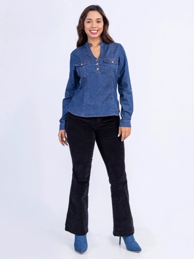 PANTALÓN COTELÉ FLARE MUJER SODA BLUES LUCERO