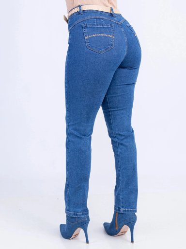 JEANS ALGODÓN SLIM MUJER SODA BLUES KASANDRA - 4