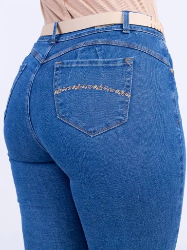 JEANS ALGODÓN SLIM MUJER SODA BLUES KASANDRA - 5