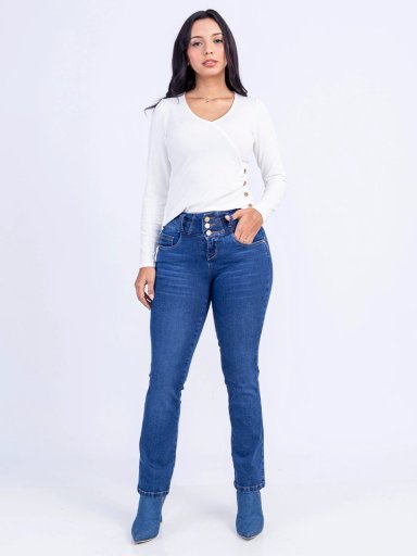 JEANS ALGODÓN RECTO MUJER SODA BLUES VIRGINIA