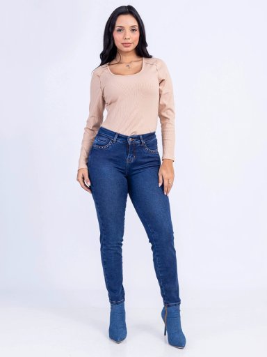 JEANS ALGODÓN SKINNY MUJER SODA BLUES BORA