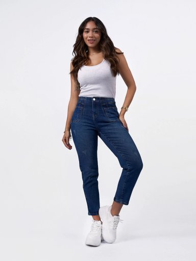 JEANS ALGODÓN SLOUCHY MUJER MACHINE - 1
