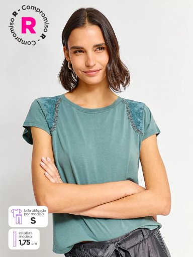 POLO MANGA CORTA MUJER TATIENNE BEADS