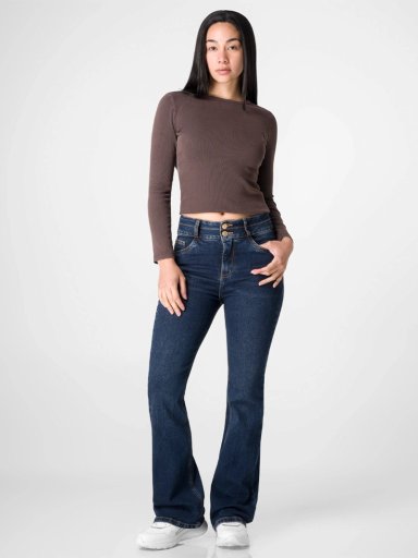 JEANS ALGODÓN FLARE MUJER SQUEEZE AMALEA