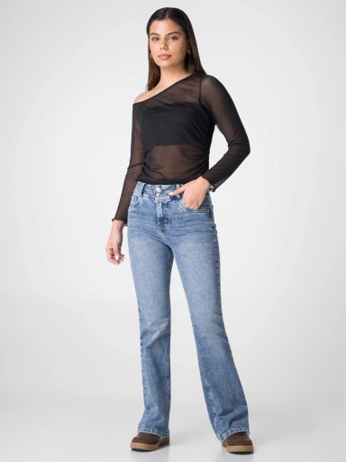 JEANS ALGODÓN FLARE MUJER SQUEEZE AMALEA