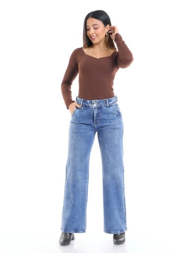 JEANS ALGODÓN WIDE LEG MUJER METAL JEANS JOAQUINA