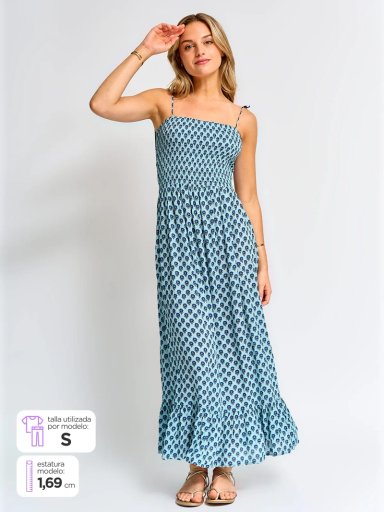 VESTIDO LARGO MUJER AERO FLOR - 1