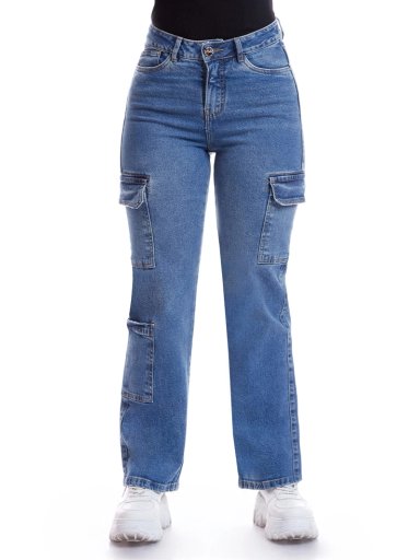 JEANS ALGODÓN CARGO MUJER METAL JEANS OLENKAII - 2