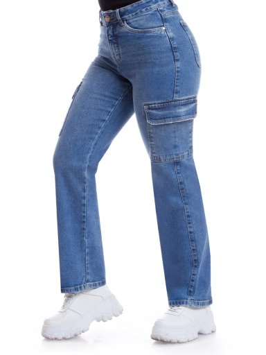 JEANS ALGODÓN CARGO MUJER METAL JEANS OLENKAII - 3