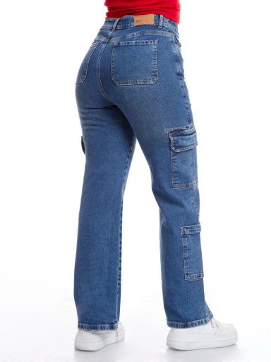 JEANS ALGODÓN CARGO MUJER METAL JEANS OLENKAII - 4