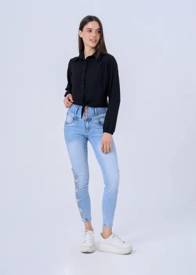 JEANS SKINNY MUJER ALEJANDRA BAIGORRIA JANET CORAZON - 1