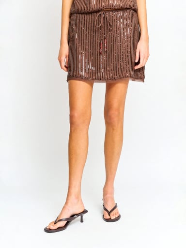 FALDA CORTA MUJER INDEX BRILLO - 2