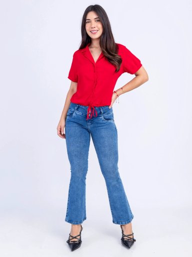 JEAN FLARE MUJER SODA BLUES POLEK