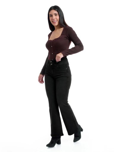 JEANS ALGODÓN FLARE MUJER METAL JEANS BRIANA - 1