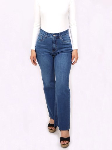 JEAN MUJER KAYRA POBLET PERFECT FIT FRARE CROPED TM S/ BASTA - 1