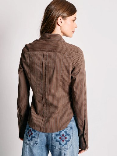 BLUSA MANGA LARGA MUJER INDEX BROWN - 3