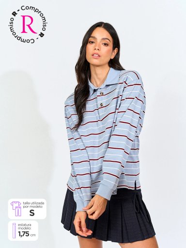 POLO MANGA LARGA ALGODÓN MUJER INDEX CUELLO POLO - 3