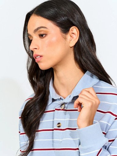 POLO MANGA LARGA ALGODÓN MUJER INDEX CUELLO POLO - 5