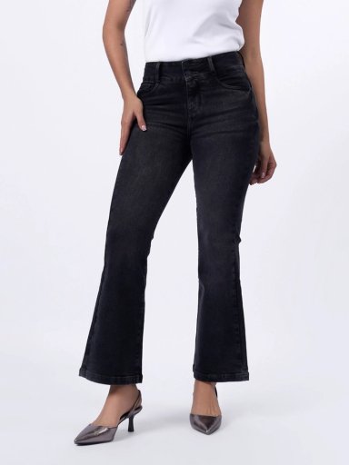 JEANS ALGODÓN FLARE MUJER MACHINE DEMY - 2