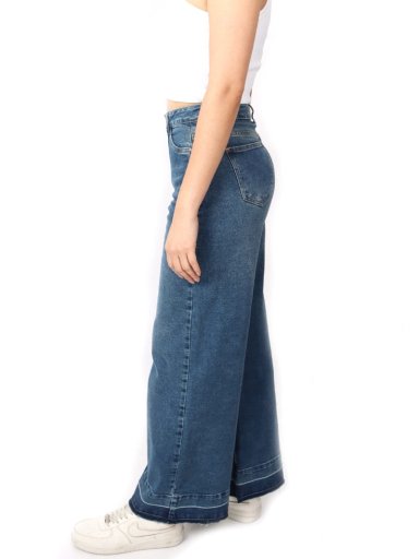 JEAN WIDE LEG MUJER KAYRA POBLET PERFECT FIT VINTAGE DS DESBA CELESTE - 2