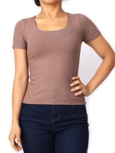 POLO MANGA CORTA MUJER KAYRA POBLET PERFECT FIT BABY RIB BASICO VF