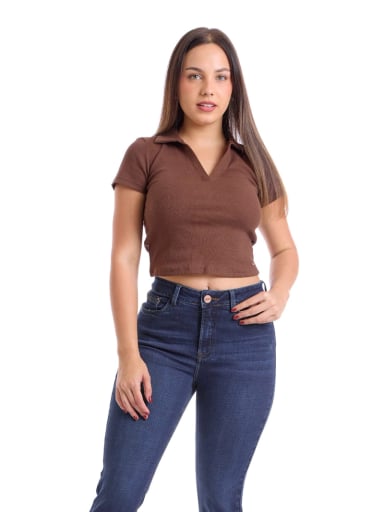 POLO MUJER METAL JEANS RIB CAMISERO SAMI - 1
