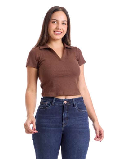 POLO MUJER METAL JEANS RIB CAMISERO SAMI - 3