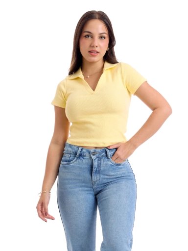 POLO MUJER METAL JEANS RIB CAMISERO SAMI - 1