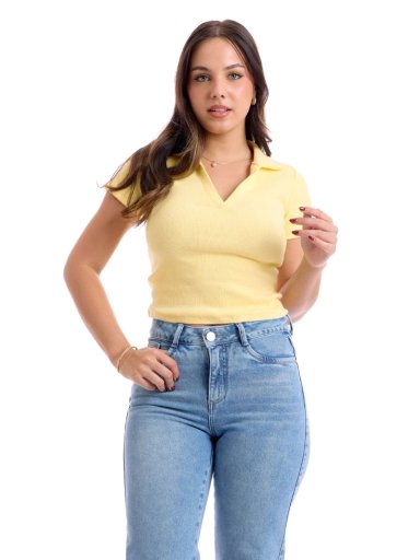 POLO MUJER METAL JEANS RIB CAMISERO SAMI - 2