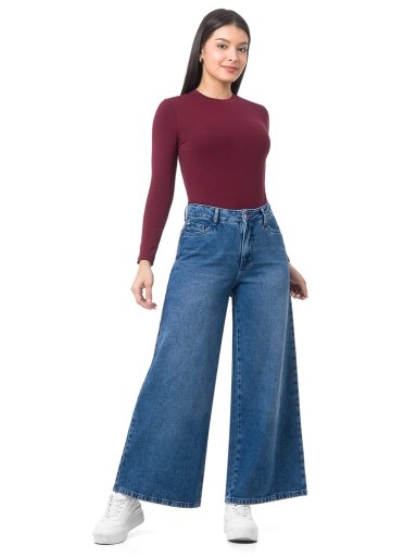 JEAN WIDE LEG MUJER PIONIER JASU - 1