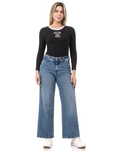 JEAN WIDE LEG MUJER PIONIER AUREX - 1