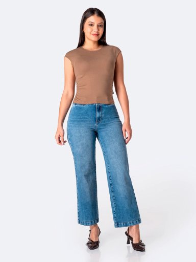 POLO MANGA KIMONO MUJER PIONIER FRUNCES