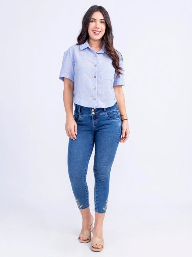 BLUSA MANGA CORTA MUJER SODA BLUES QUERINA