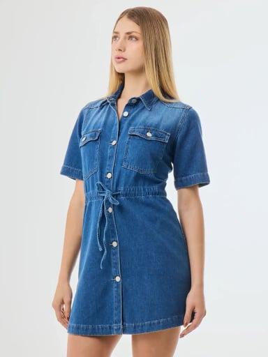 VESTIDO MUJER PEPE JEANS CECILIA CELESTE - 3