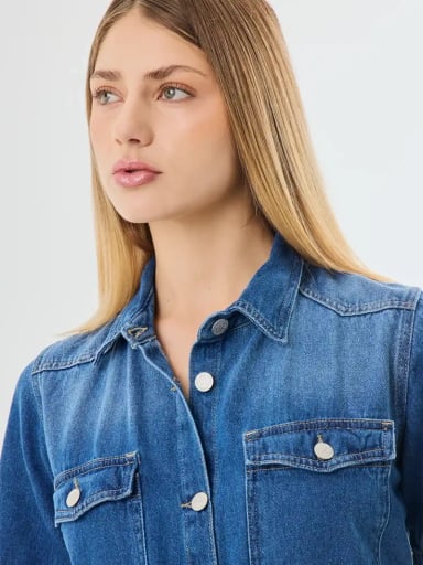 VESTIDO MUJER PEPE JEANS CECILIA CELESTE - 4