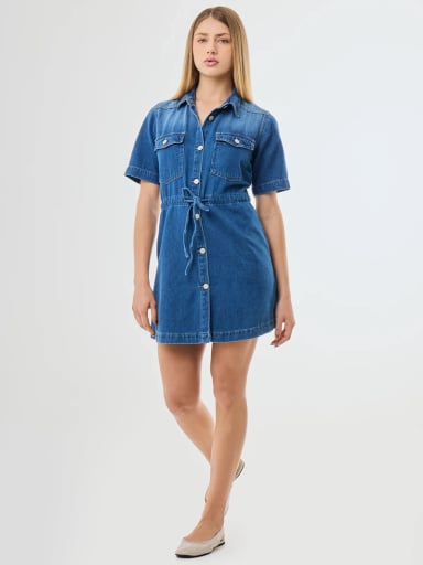 VESTIDO MUJER PEPE JEANS CECILIA CELESTE - 5