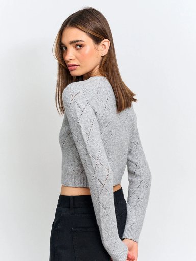 CARDIGAN MUJER INDEX CALADO - 2