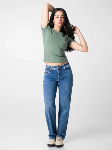 JEANS MUJER SQUEEZE STRAIGHT INIET LOW