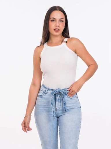 POLO ALGODÓN MUJER METAL JEANS RIB OLIVIA