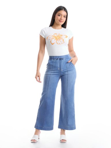 JEANS ALGODÓN MUJER METAL JEANS WIDE EVELYN - 1