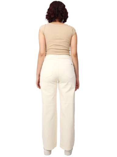 PANTALÓN REGULAR ALGODÓN KAYRA POBLET PERFECT FIT MIDE RISE TACHAS BULL - 3