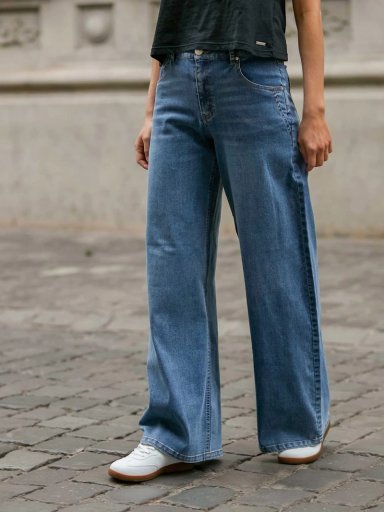 PANTALÓN JEAN WIDE LEG MUJER MAUI AND SONS 5N1008