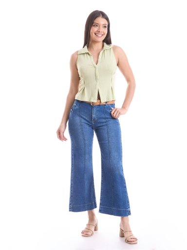 JEANS ALGODÓN MUJER METAL JEANS CULOTTE ESTELA