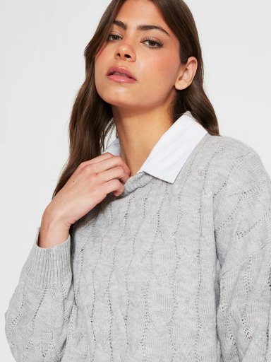 SWEATER MUJER INDEX CON BLUSA - 3