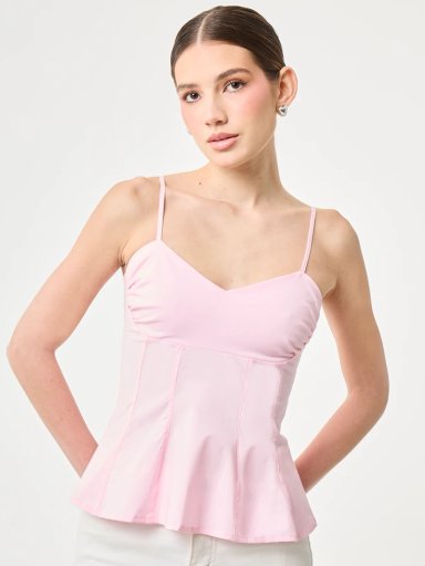 BLUSA SIN MANGAS MUJER INDEX PEPLUM